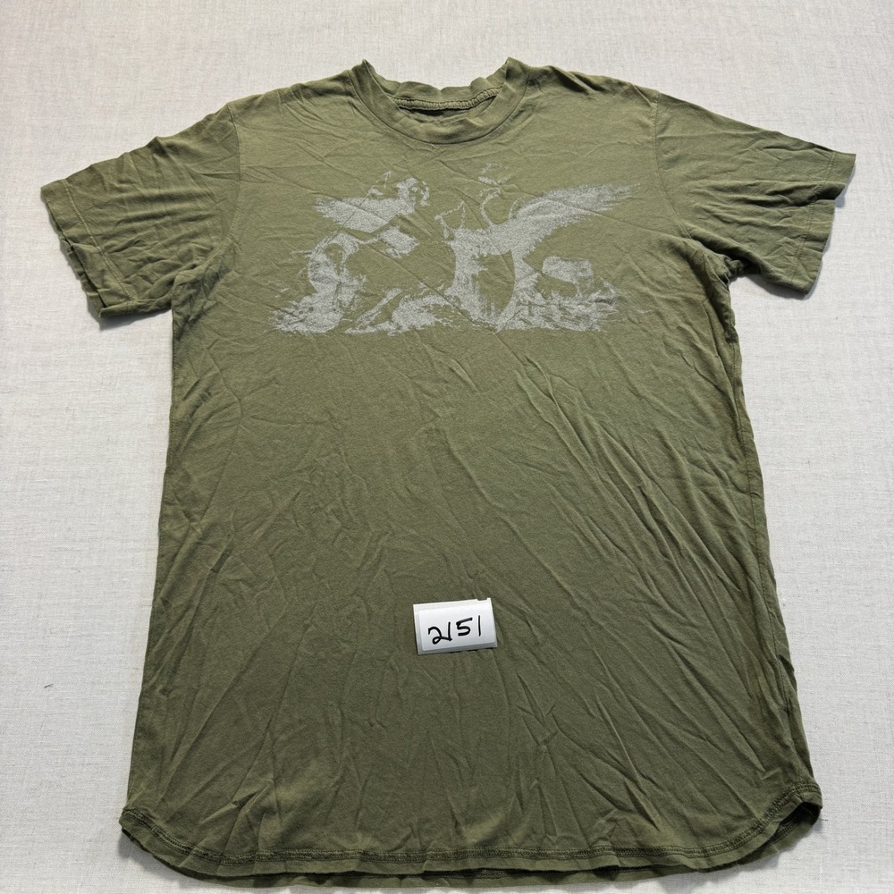 Barking Irons Graphic T-Shirt Mens Medium Olive Green  New  with Tags